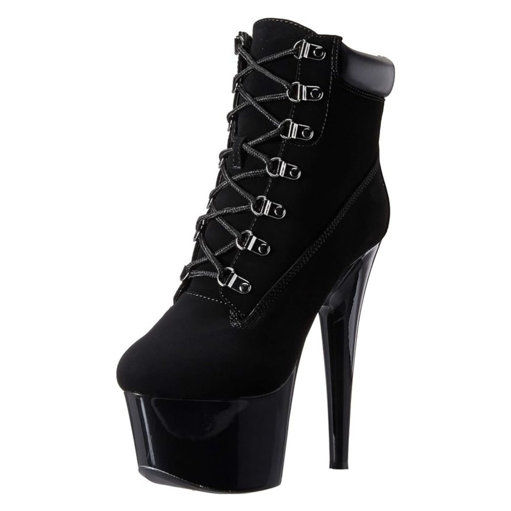 Ellie Shoes Faith Stripper Boots, Black, New